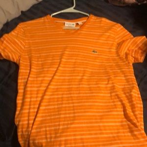 Mens t-shirt an good condition orange and white stripes